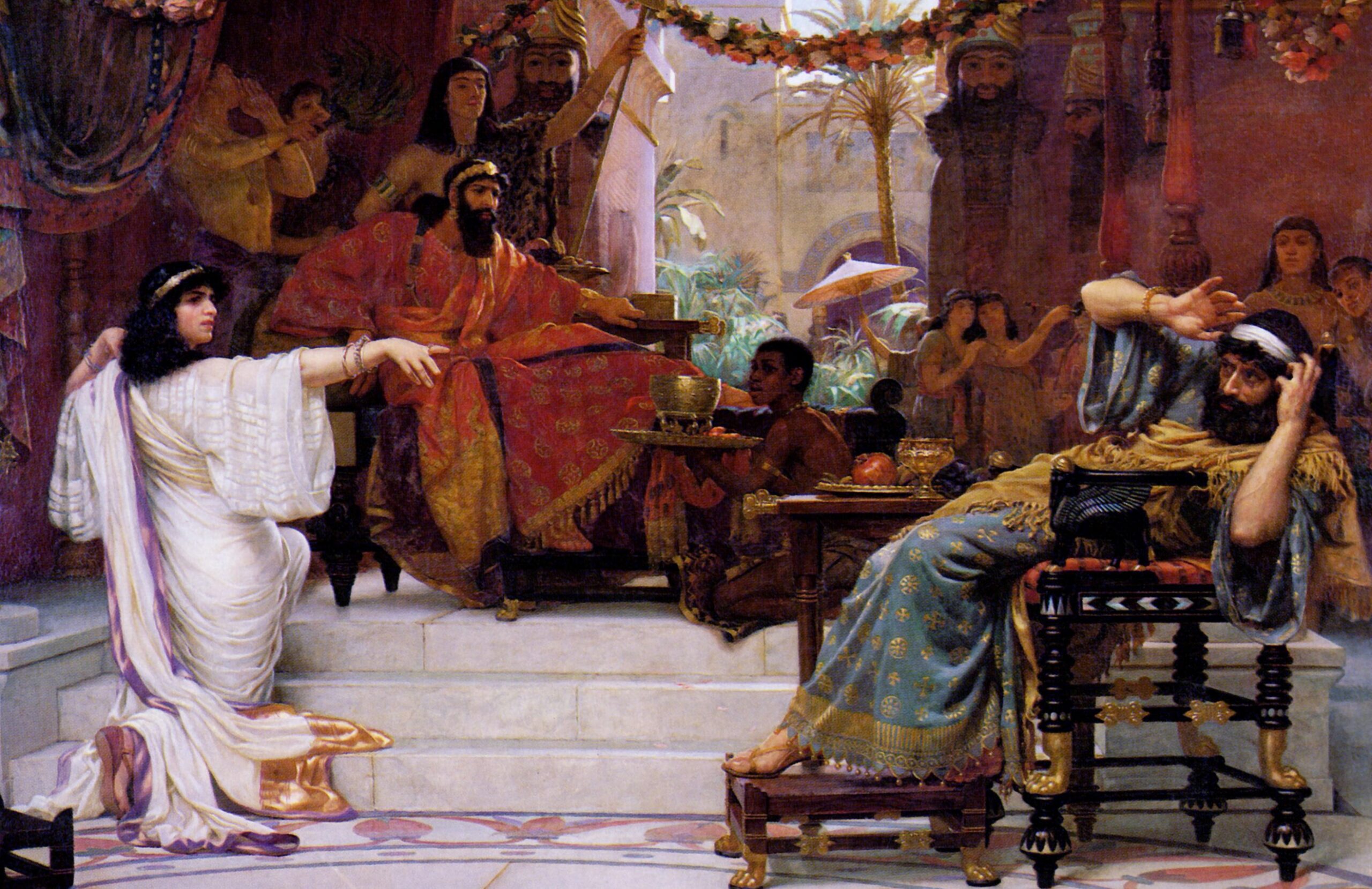 Queen Esther Confronts Her Adversary Mordacai